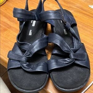 Clarks Collection Women's Navy Sandals Size 11